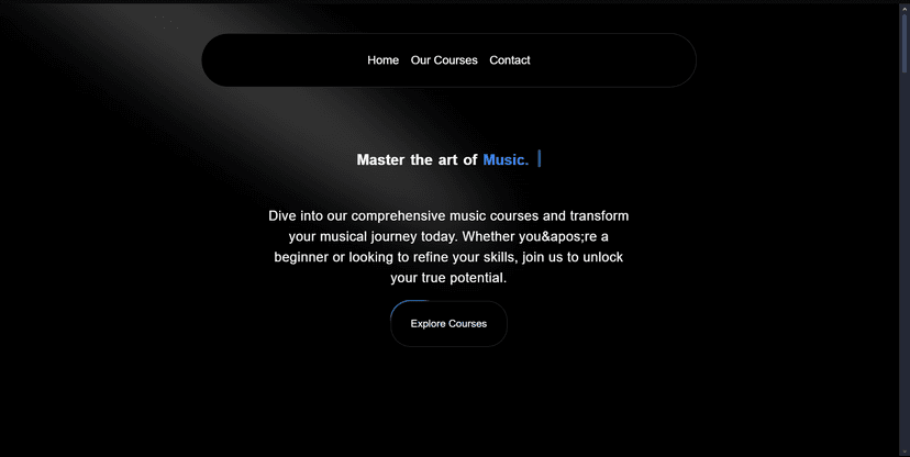 Music School Website